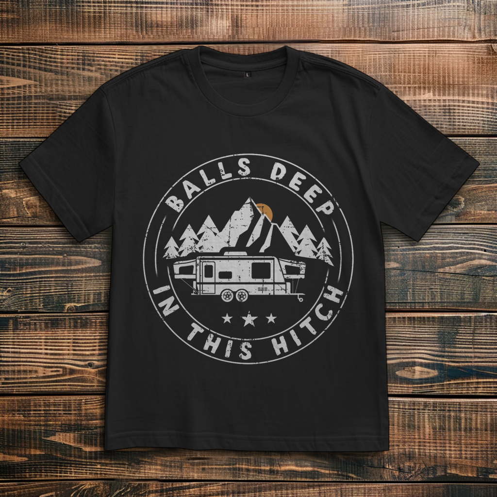 Oversize T-Shirt mit Motiv: Balls deep