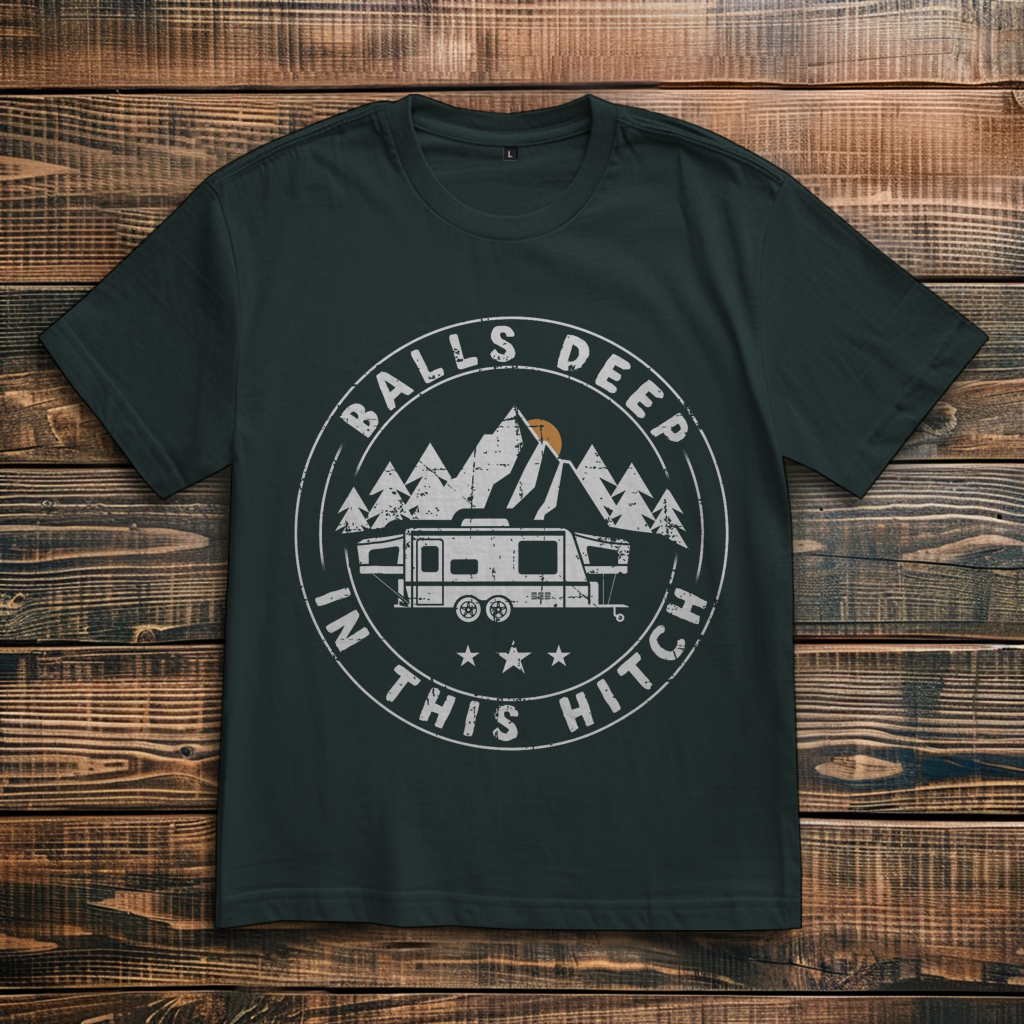 Oversize T-Shirt mit Motiv: Balls deep
