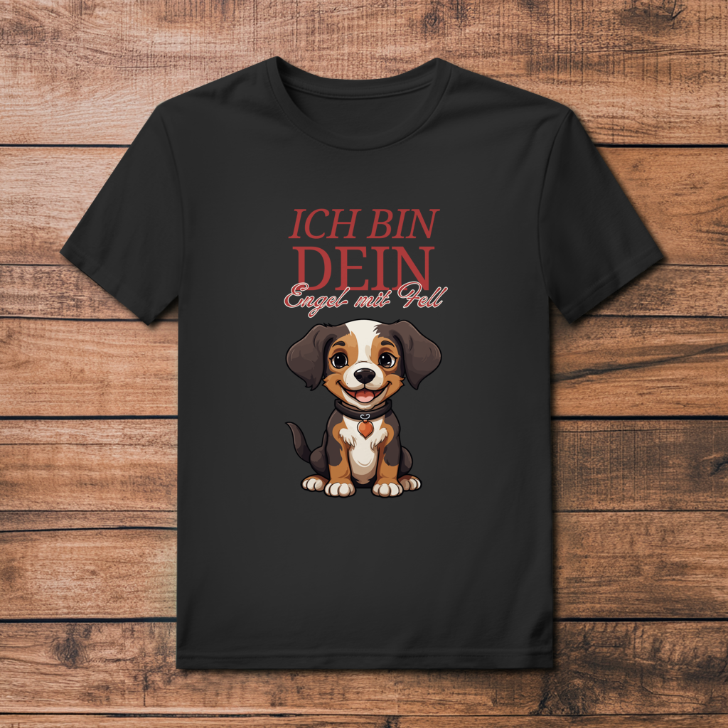ST/ST Rocker T-Shirt mit Motiv: Ich bin dein Engel mit Fell