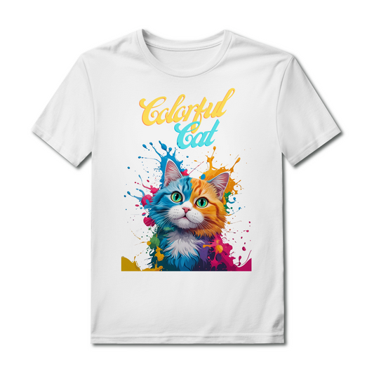ST/ST Rocker T-Shirt mit Motiv: Colorful Cat