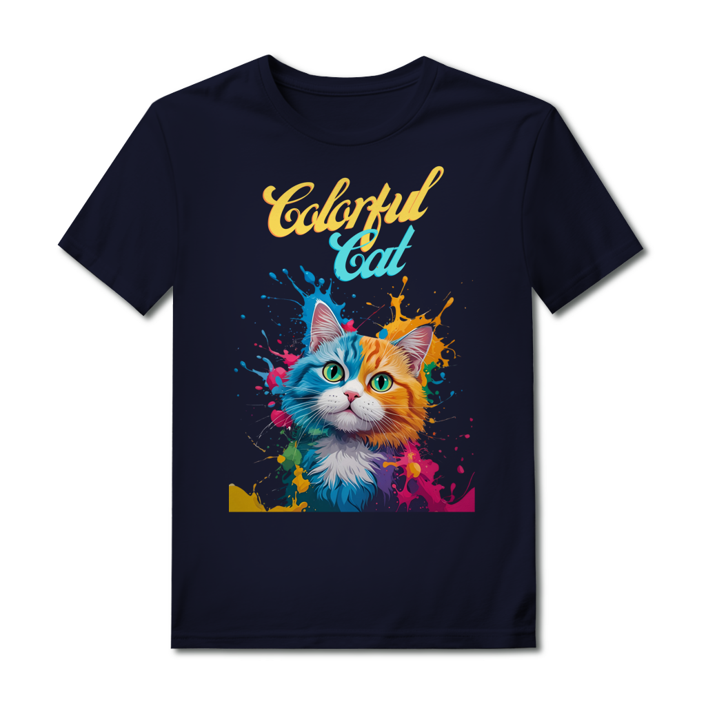 ST/ST Rocker T-Shirt mit Motiv: Colorful Cat
