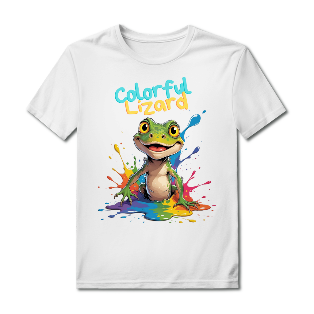 ST/ST Rocker T-Shirt mit Motiv: Colorful Lizarrd