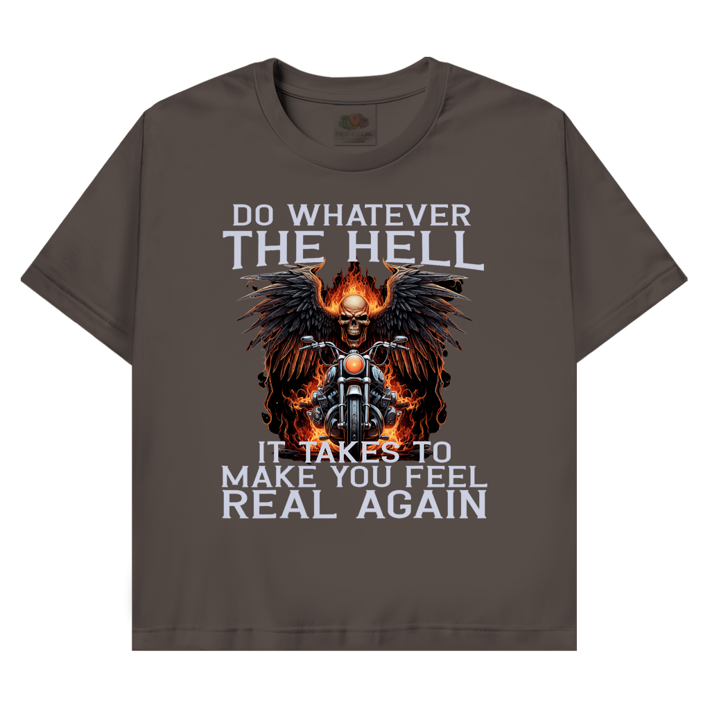 T-Shirt mit Biker Motiv : real again