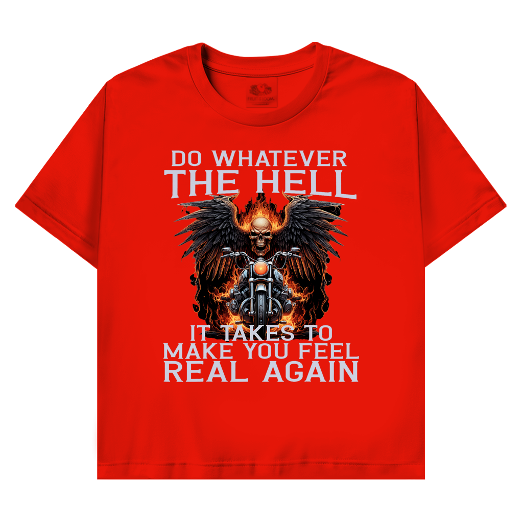 T-Shirt mit Biker Motiv : real again