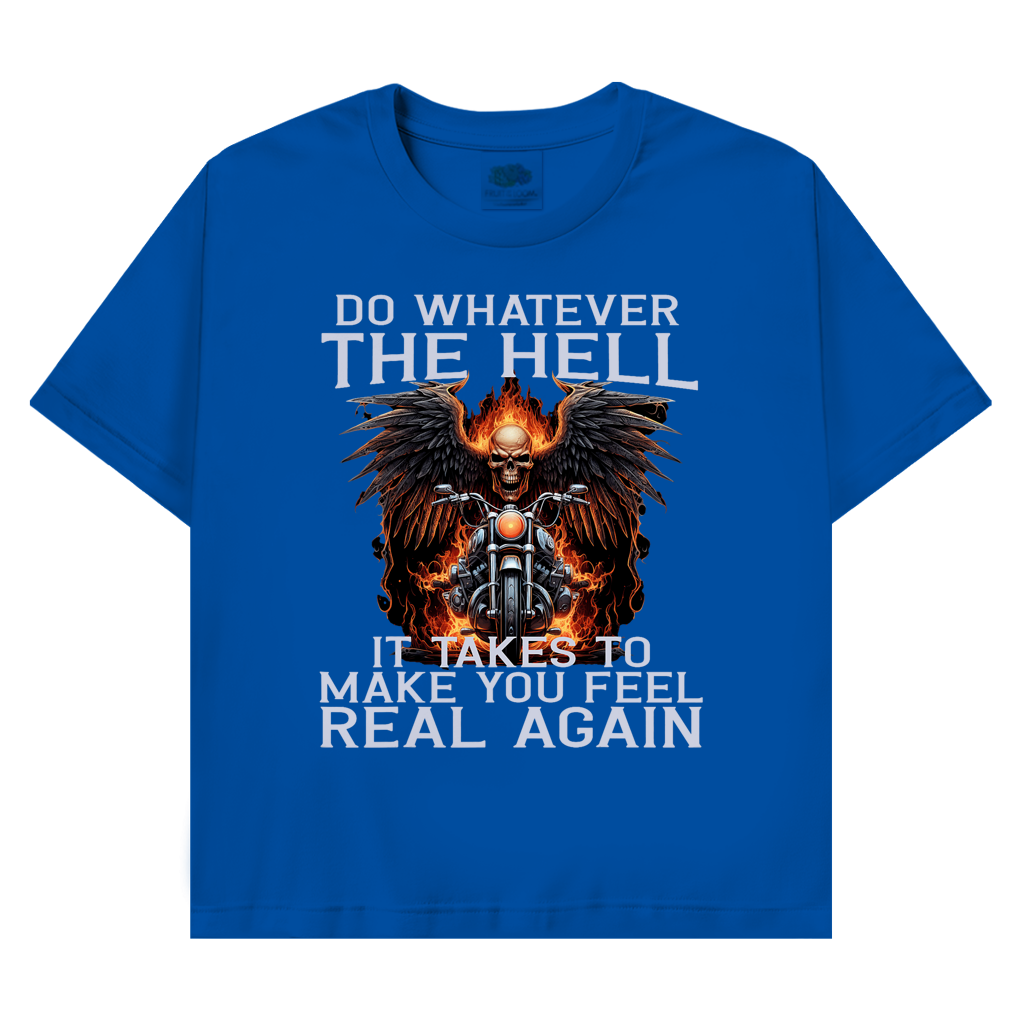 T-Shirt mit Biker Motiv : real again