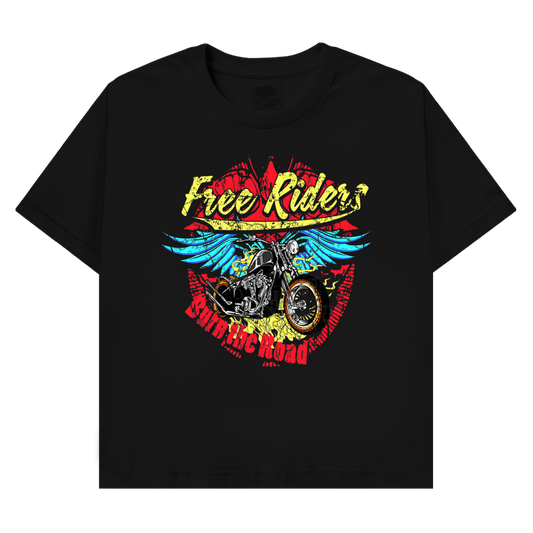 T-Shirt mit Biker Motiv :Burn the Road