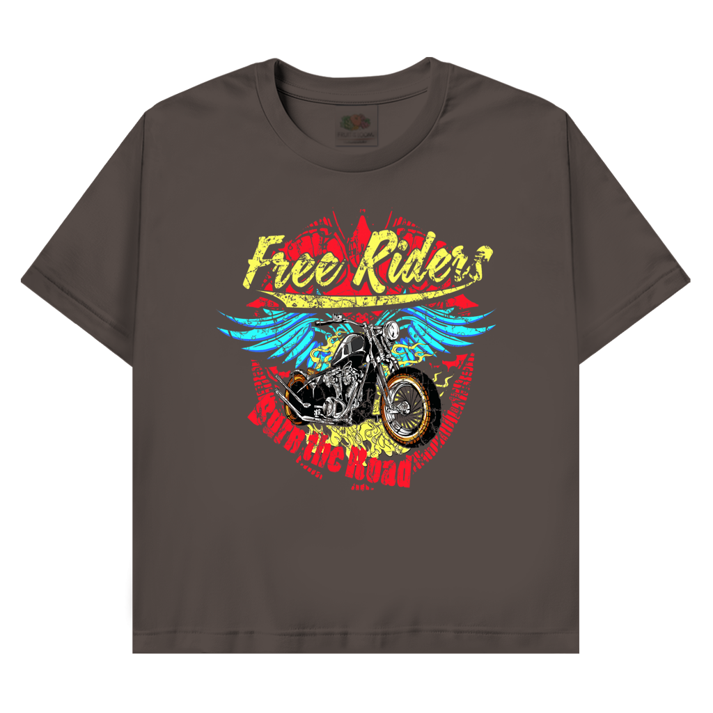 T-Shirt mit Biker Motiv :Burn the Road