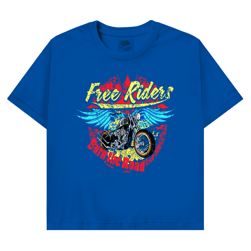 T-Shirt mit Biker Motiv :Burn the Road