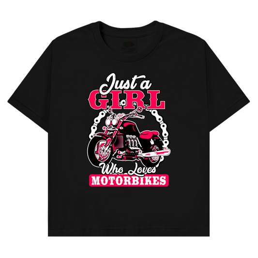 T-Shirt mit Biker Motiv :Just a Girl
