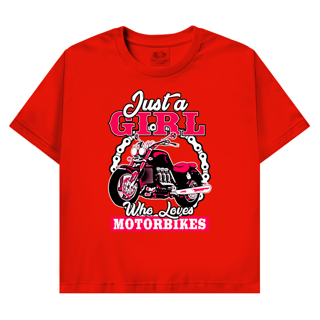 T-Shirt mit Biker Motiv :Just a Girl