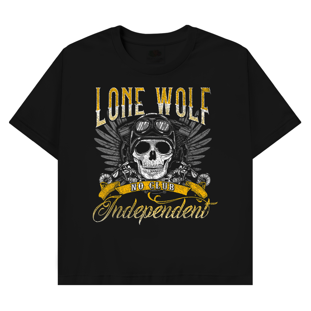 T-Shirt mit Biker Motiv :Lone Wolf
