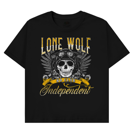 T-Shirt mit Biker Motiv :Lone Wolf