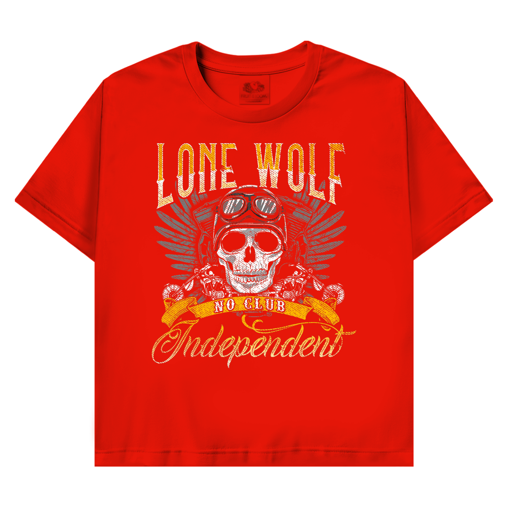 T-Shirt mit Biker Motiv :Lone Wolf