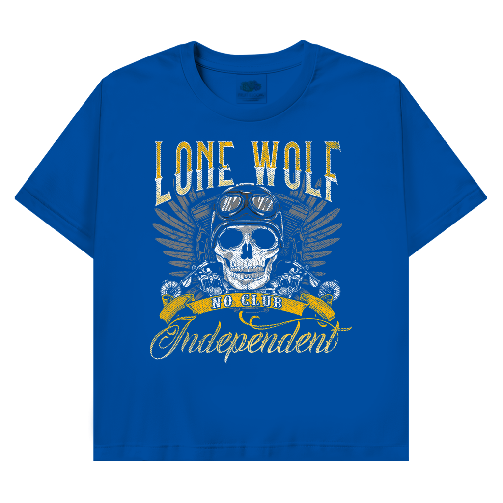 T-Shirt mit Biker Motiv :Lone Wolf