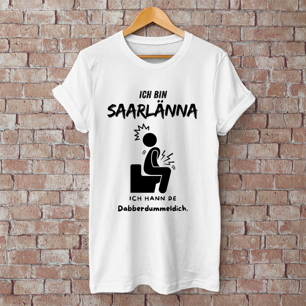 Herren T-Shirt mit Motiv: Ich bin  Saarlänna - Dabberdummeldich.