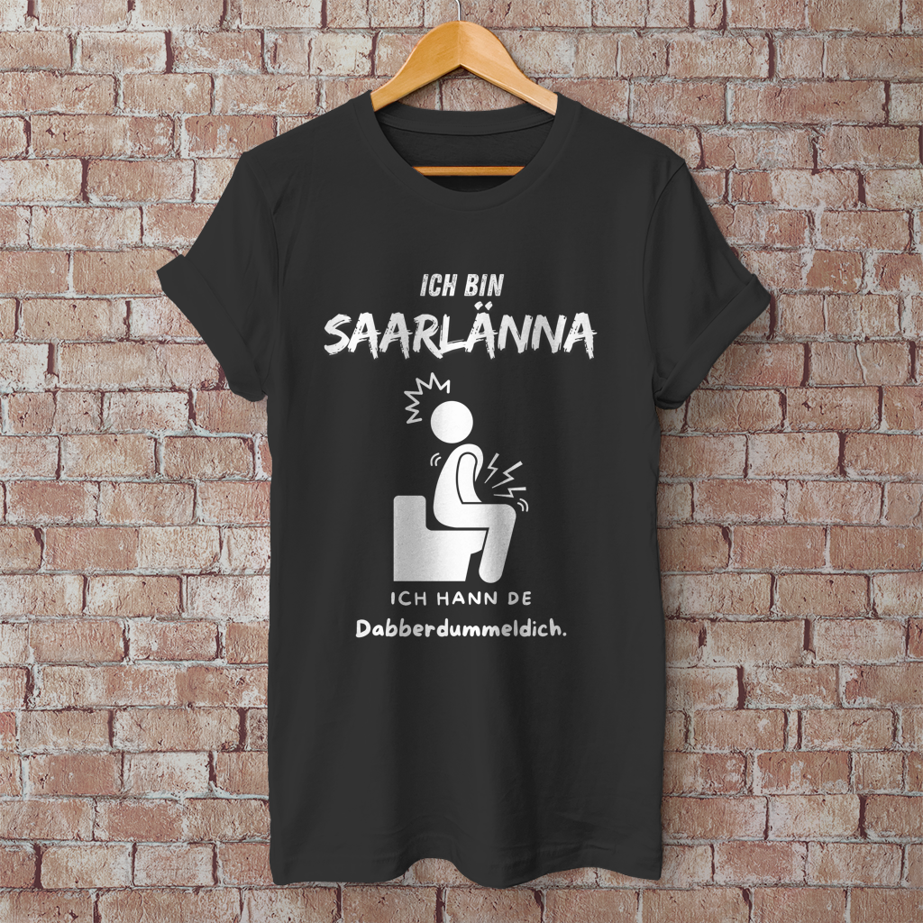 Herren T-Shirt mit Motiv: Ich bin  Saarlänna - Dabberdummeldich.
