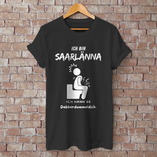 Herren T-Shirt mit Motiv: Ich bin  Saarlänna - Dabberdummeldich.