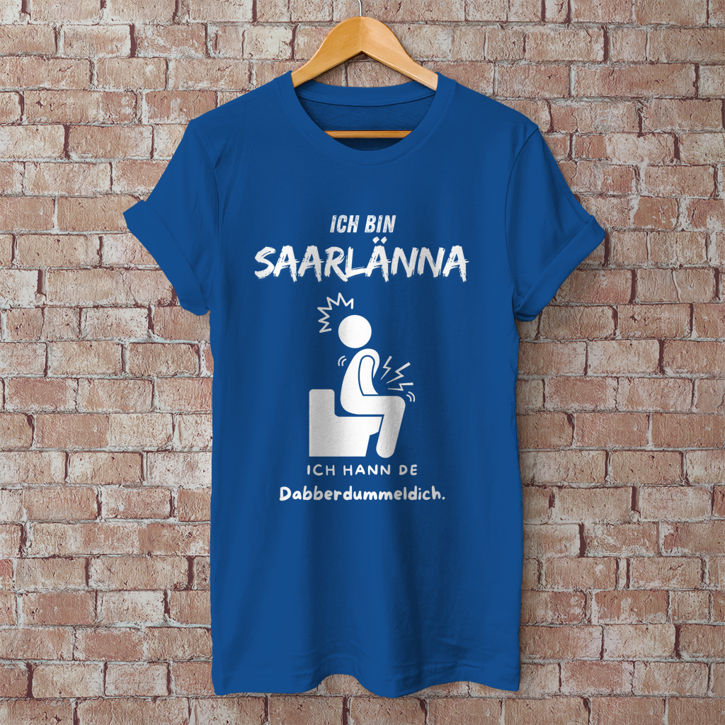 Herren T-Shirt mit Motiv: Ich bin  Saarlänna - Dabberdummeldich.