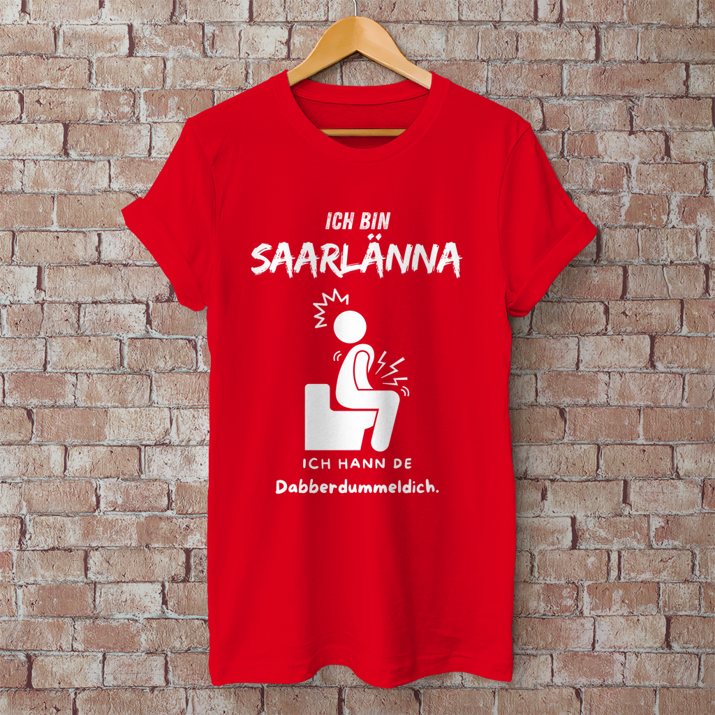 Herren T-Shirt mit Motiv: Ich bin  Saarlänna - Dabberdummeldich.