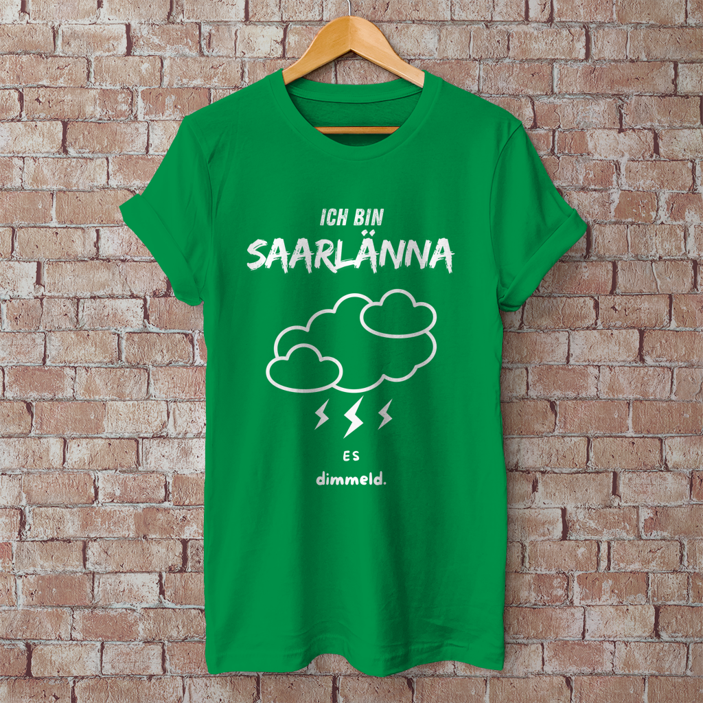 Herren T-Shirt mit Motiv: Ich bin Saarlänna - Es dimmeld.