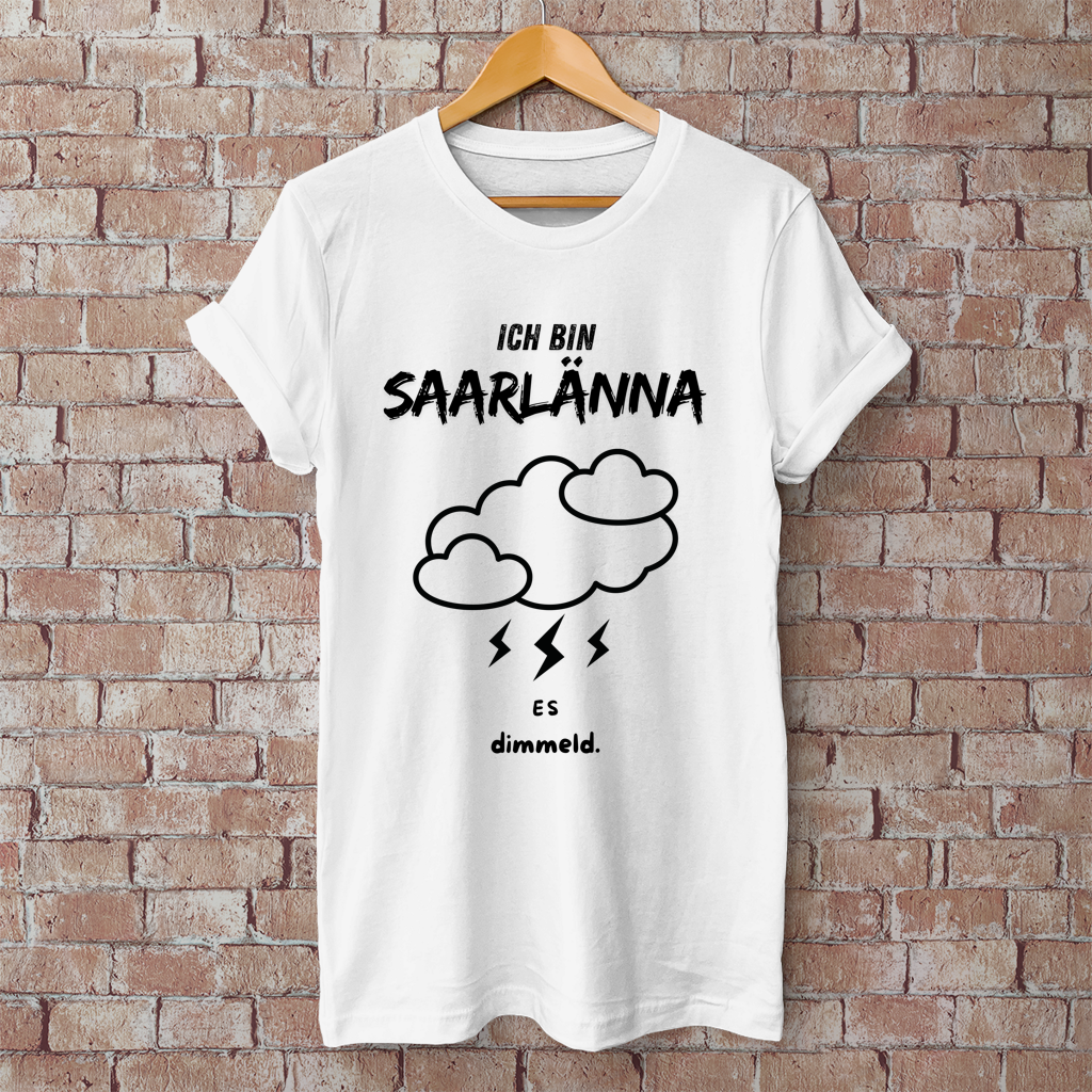 Herren T-Shirt mit Motiv: Ich bin Saarlänna - Es dimmeld.