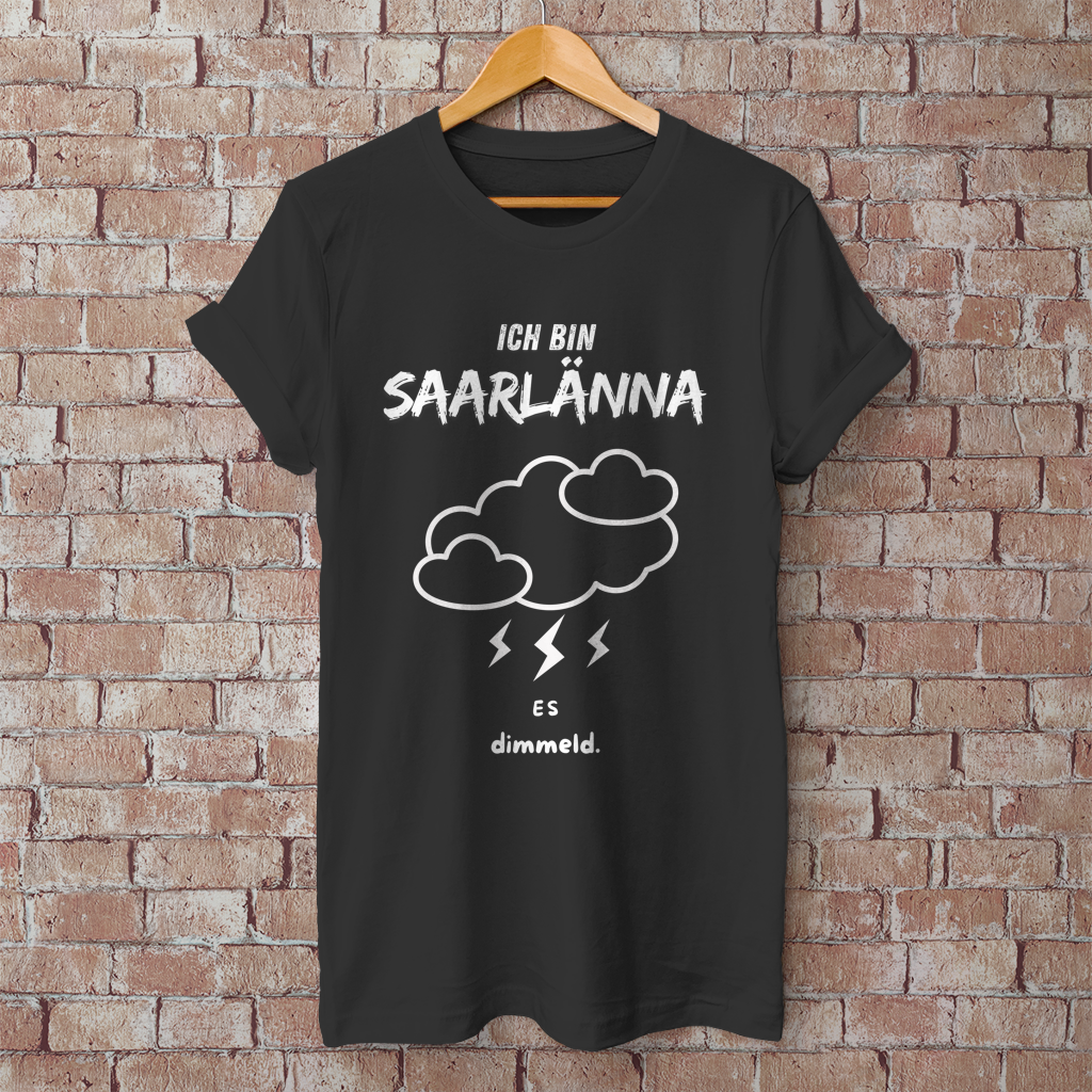 Herren T-Shirt mit Motiv: Ich bin Saarlänna - Es dimmeld.
