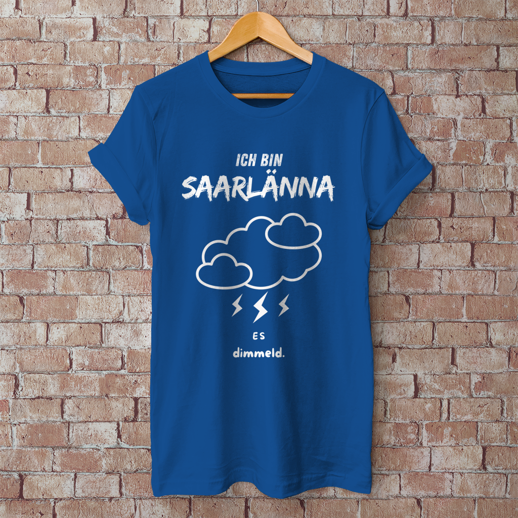 Herren T-Shirt mit Motiv: Ich bin Saarlänna - Es dimmeld.
