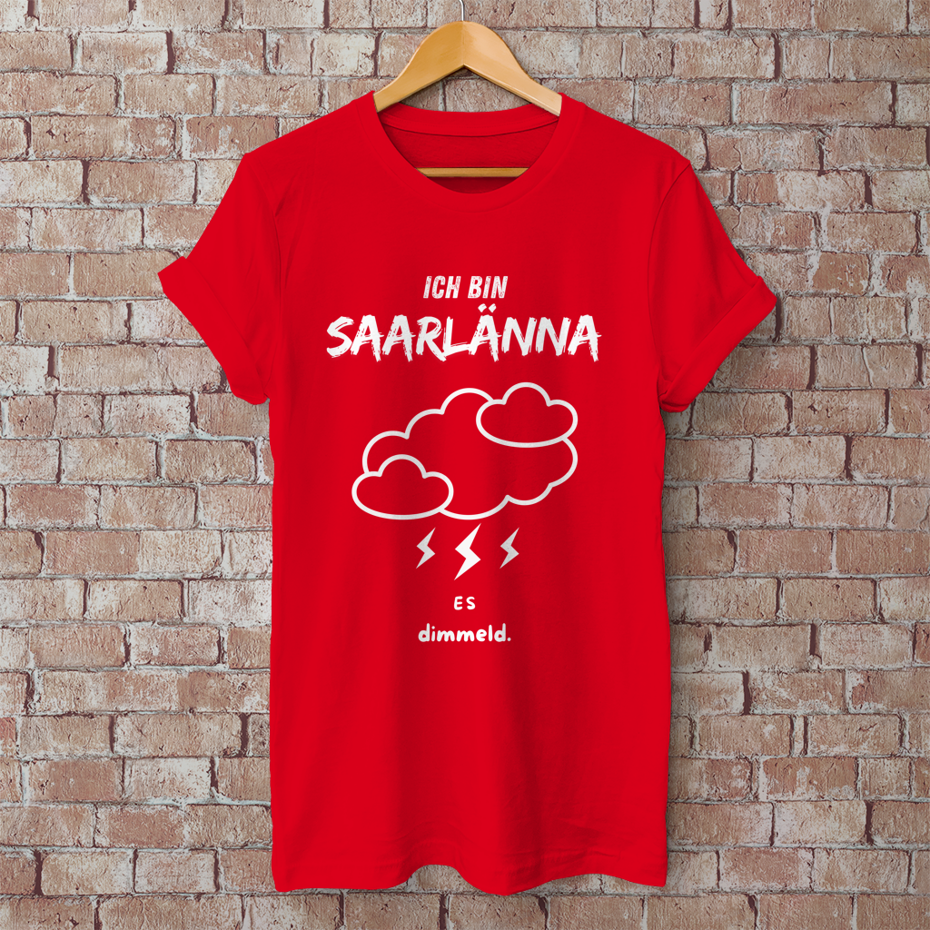 Herren T-Shirt mit Motiv: Ich bin Saarlänna - Es dimmeld.