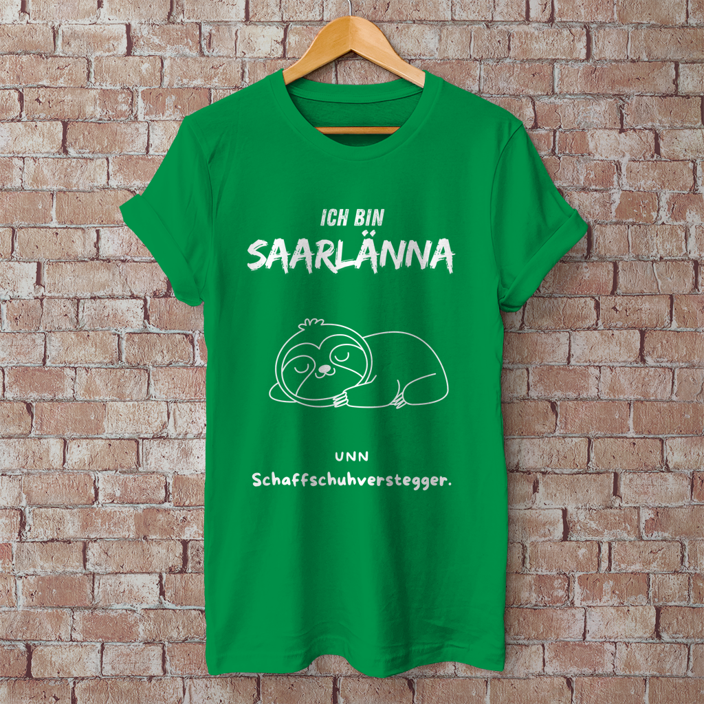 Herren T-Shirt mit Motiv: Ich bin Saarlänna - Schaffschuhverstegger..