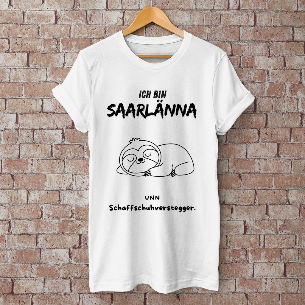 Herren T-Shirt mit Motiv: Ich bin Saarlänna - Schaffschuhverstegger..