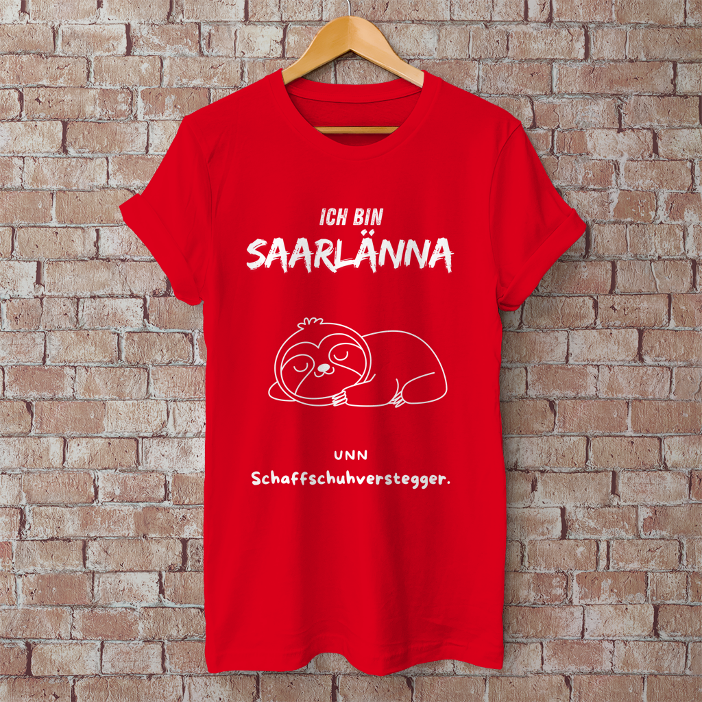 Herren T-Shirt mit Motiv: Ich bin Saarlänna - Schaffschuhverstegger..