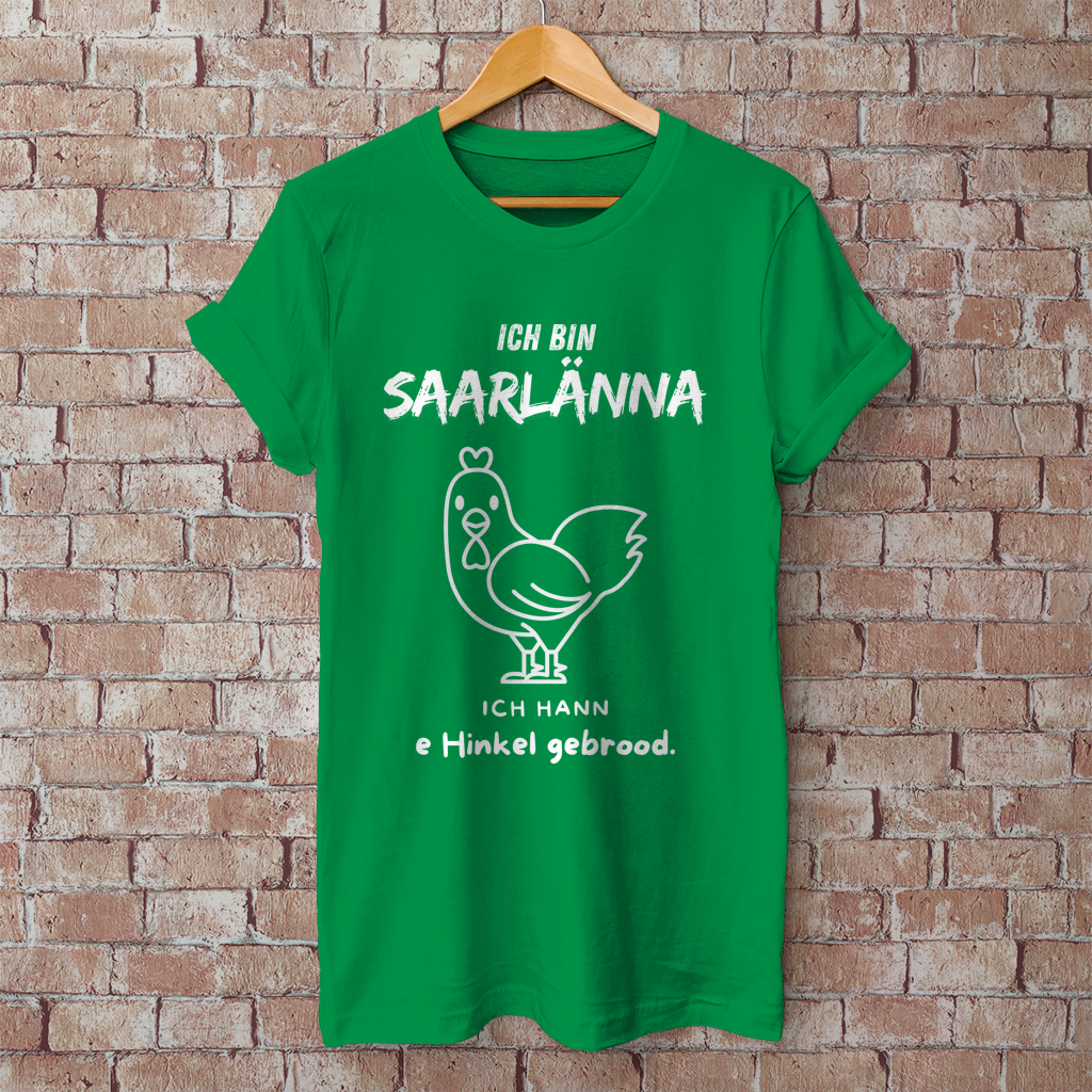 Herren T-Shirt mit Motiv: Ich bin Saarlänna - Hinkel gebrood.