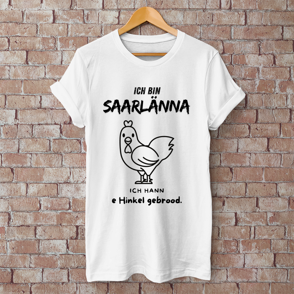 Herren T-Shirt mit Motiv: Ich bin Saarlänna - Hinkel gebrood.