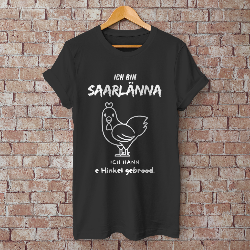 Herren T-Shirt mit Motiv: Ich bin Saarlänna - Hinkel gebrood.