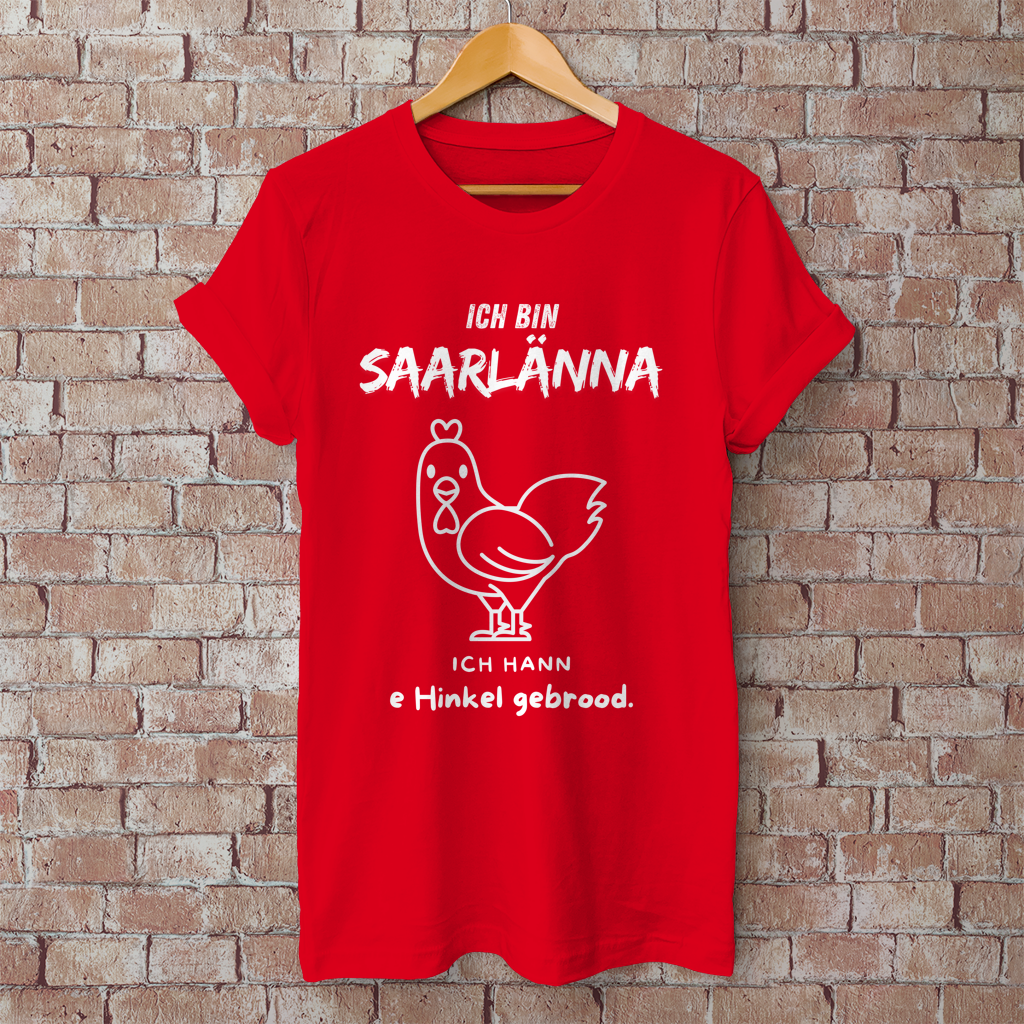 Herren T-Shirt mit Motiv: Ich bin Saarlänna - Hinkel gebrood.