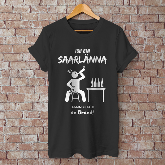 Herren T-Shirt mit Motiv: Ich bin Saarlänna - en Brand.