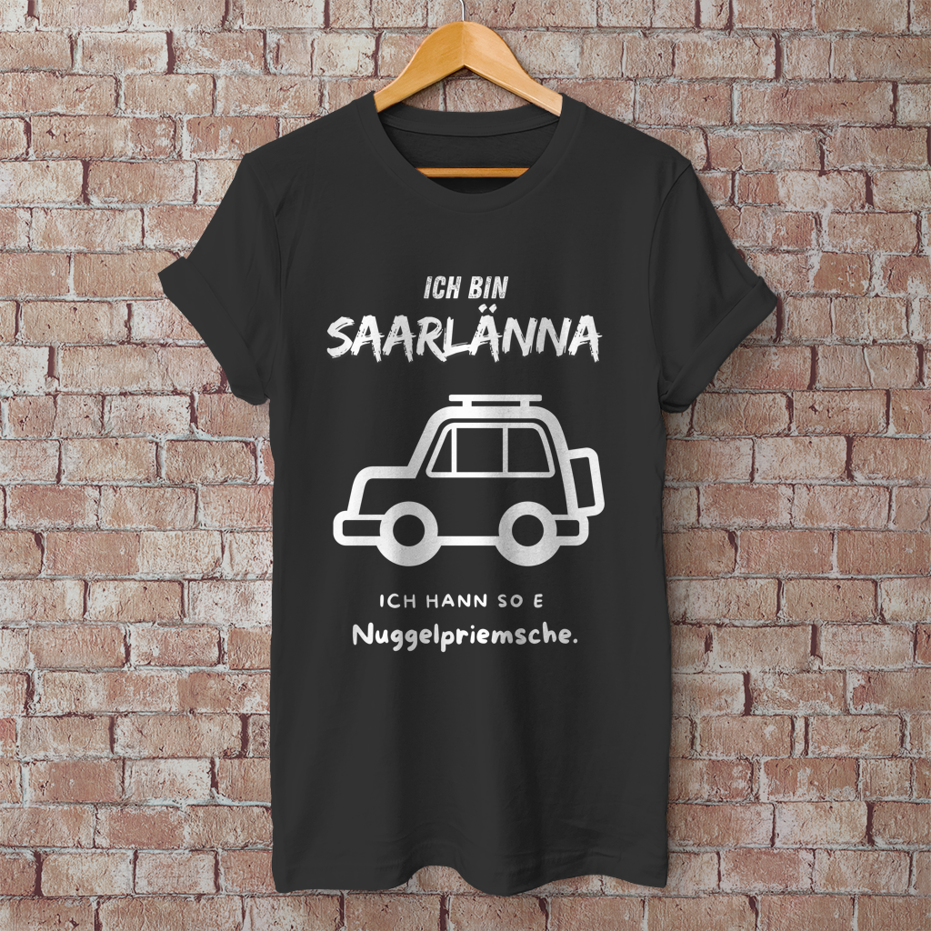 Herren T-Shirt mit Motiv: Ich bin Saarlänna - Nuggelpriemsche.