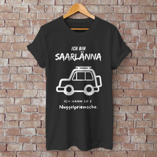 Herren T-Shirt mit Motiv: Ich bin Saarlänna - Nuggelpriemsche.