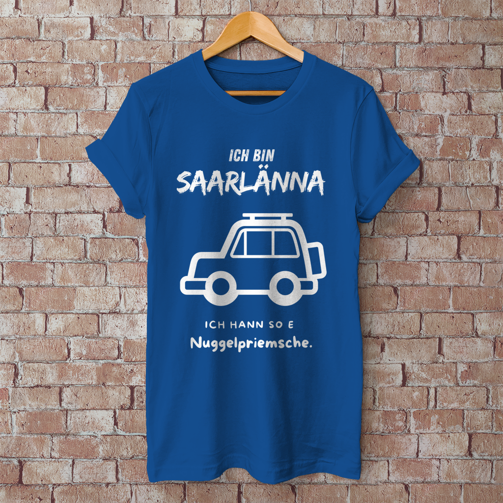 Herren T-Shirt mit Motiv: Ich bin Saarlänna - Nuggelpriemsche.