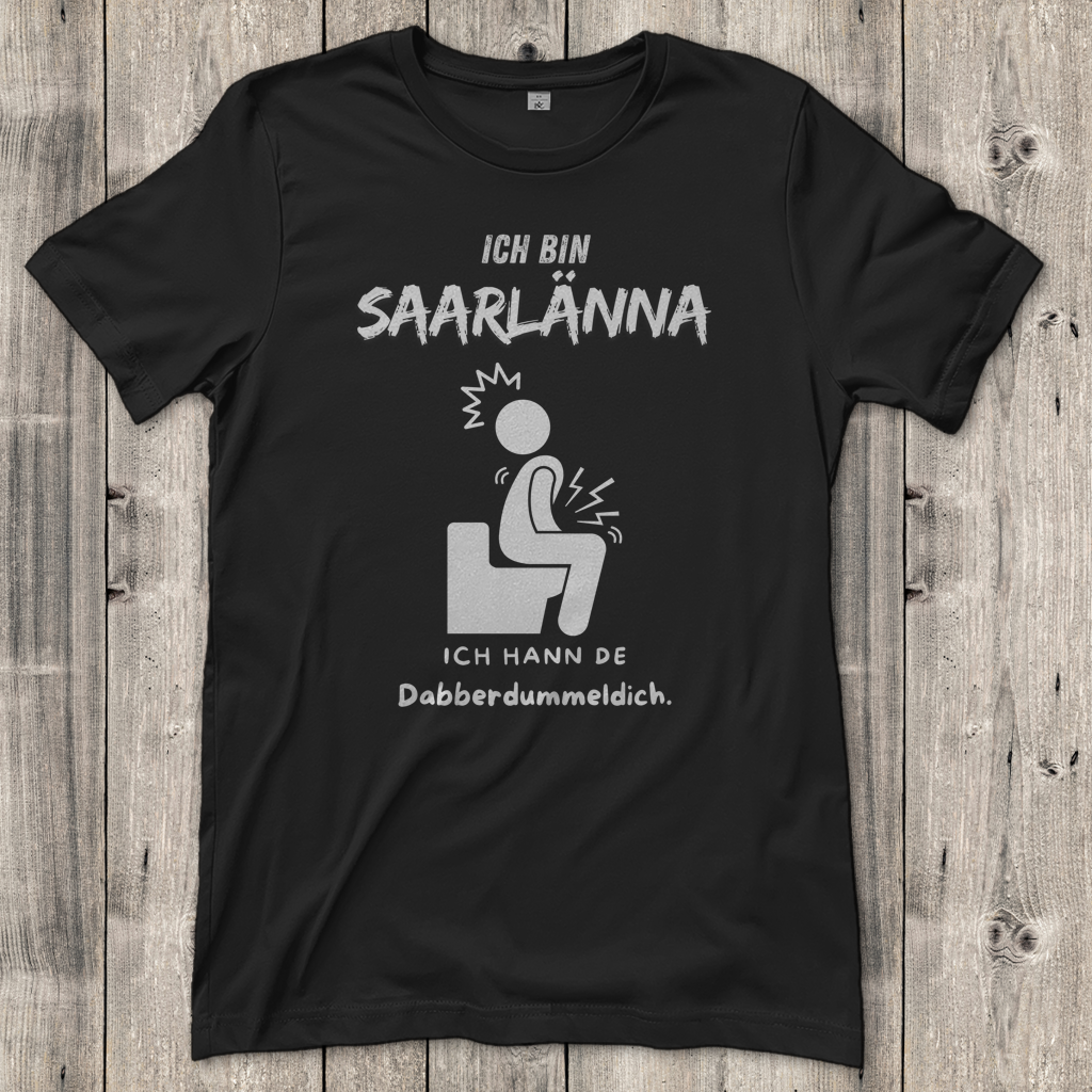 Damen T-Shirt mit Motiv: Ich bin Saarlänna - Dabberdummeldich.