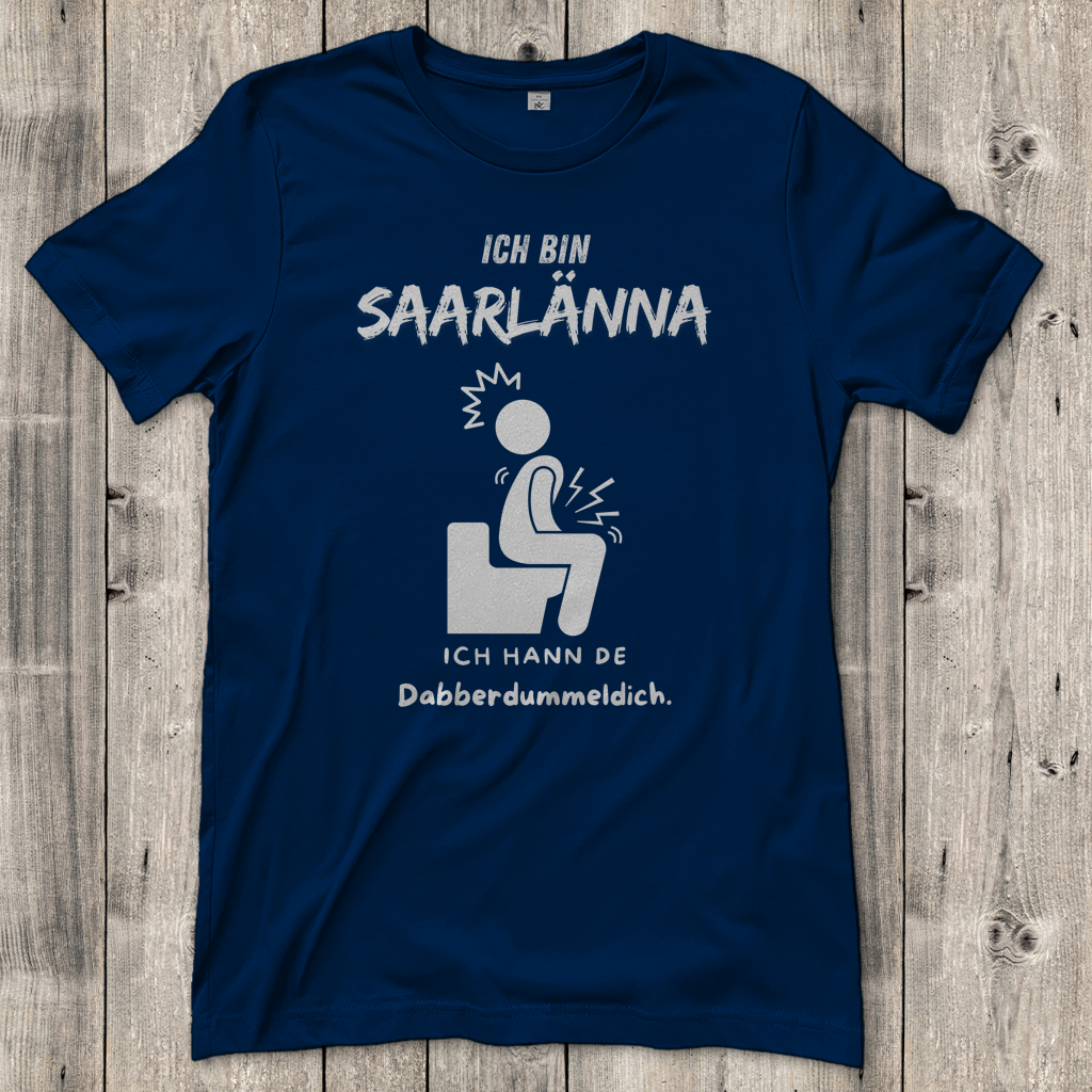 Damen T-Shirt mit Motiv: Ich bin Saarlänna - Dabberdummeldich.
