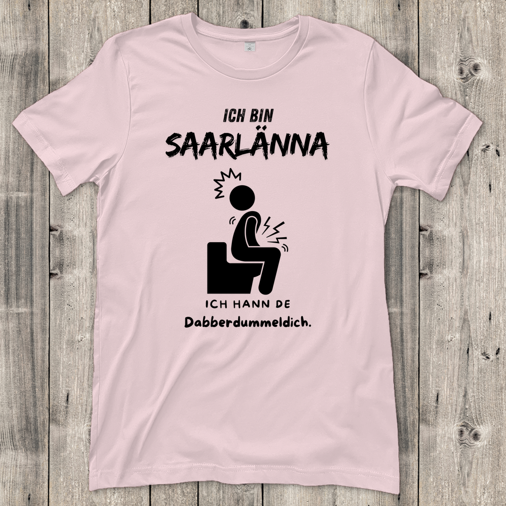 Damen T-Shirt mit Motiv: Ich bin Saarlänna - Dabberdummeldich.