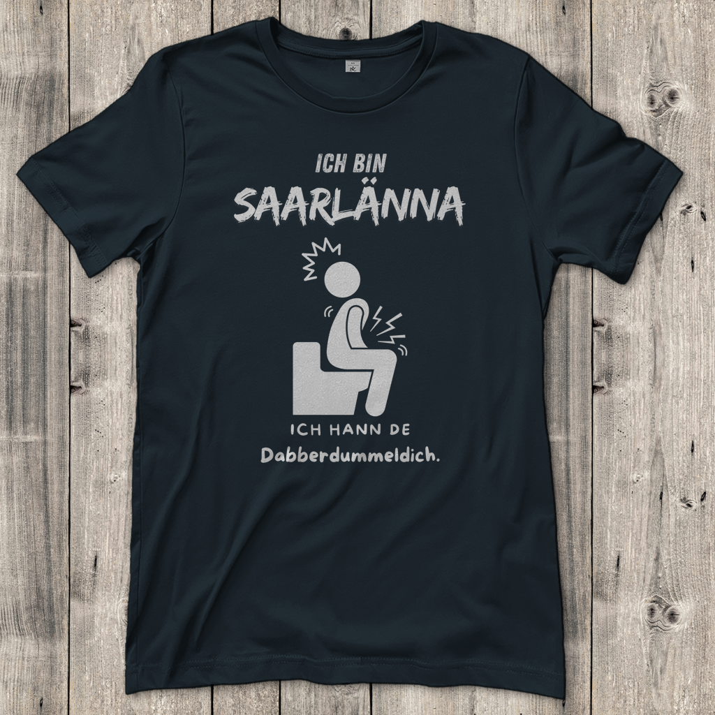 Damen T-Shirt mit Motiv: Ich bin Saarlänna - Dabberdummeldich.