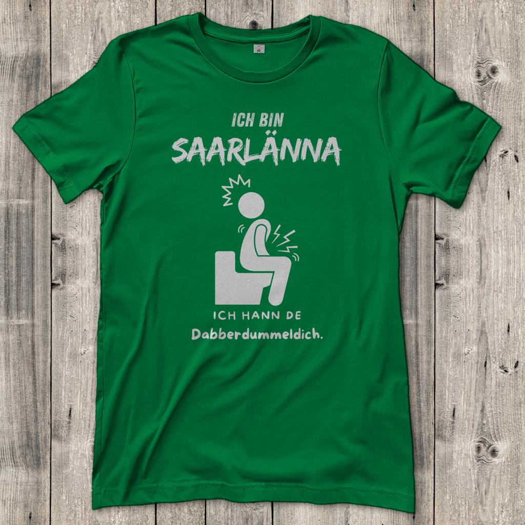 Damen T-Shirt mit Motiv: Ich bin Saarlänna - Dabberdummeldich.