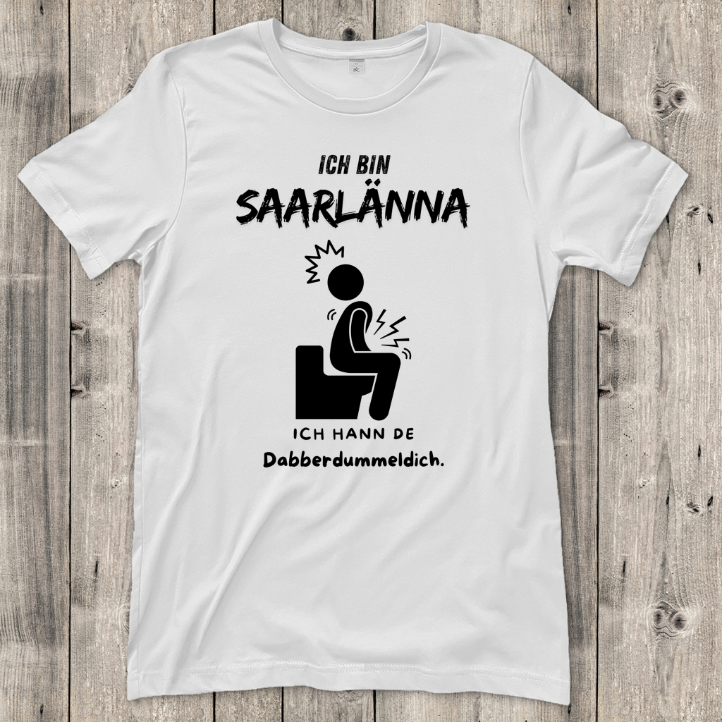Damen T-Shirt mit Motiv: Ich bin Saarlänna - Dabberdummeldich.