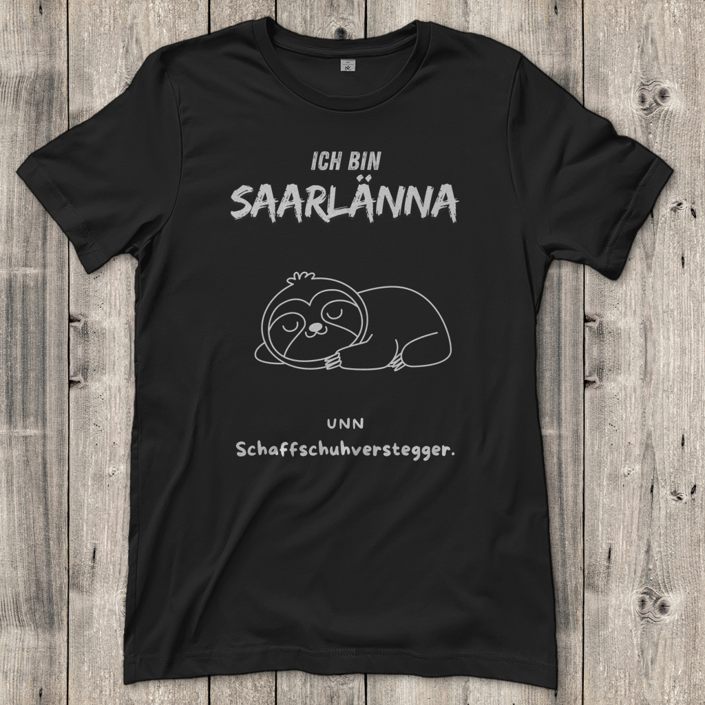 Damen T-Shirt mit Motiv: Ich bin Saarlänna - Schaffschuhverstegger.