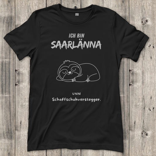 Damen T-Shirt mit Motiv: Ich bin Saarlänna - Schaffschuhverstegger.