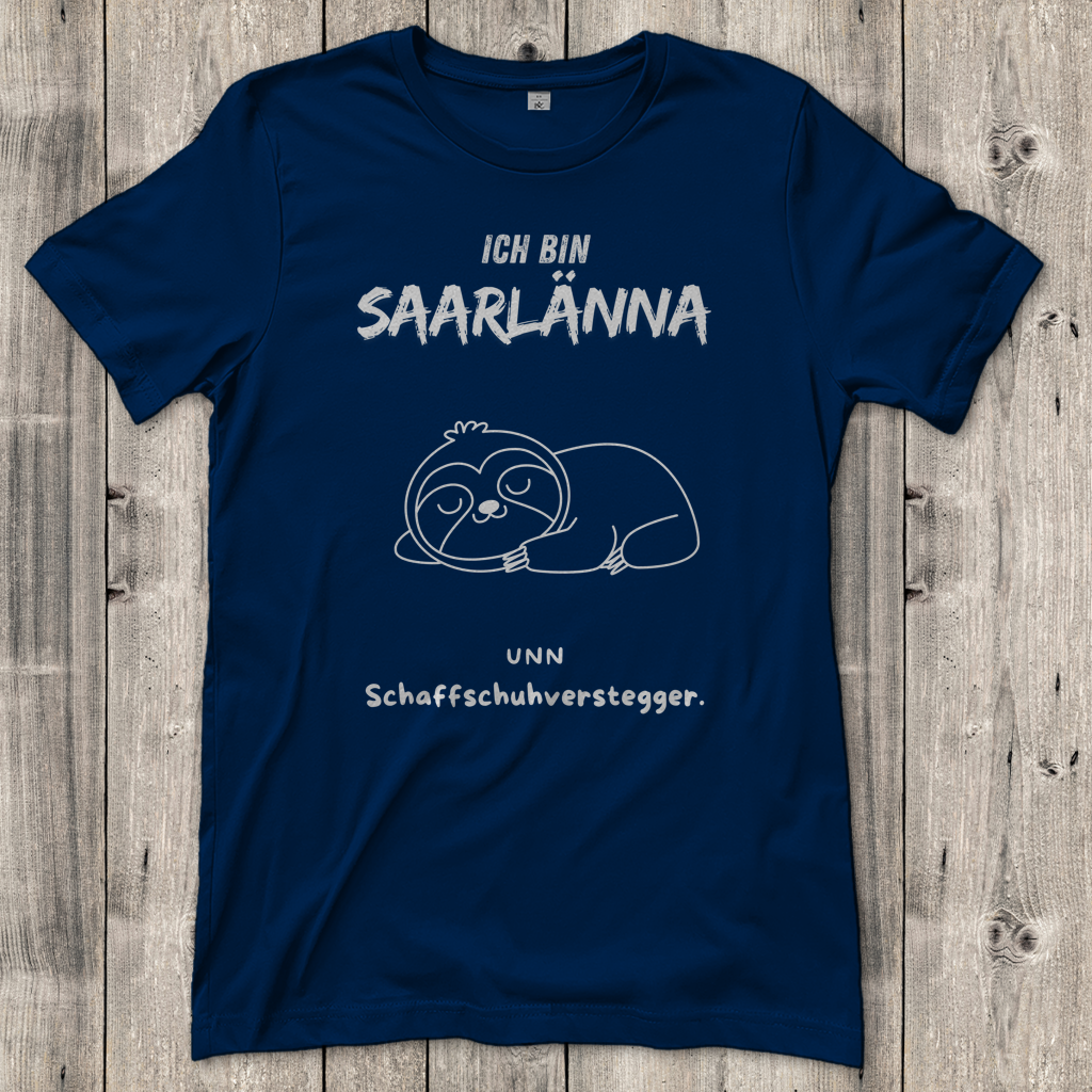 Damen T-Shirt mit Motiv: Ich bin Saarlänna - Schaffschuhverstegger.