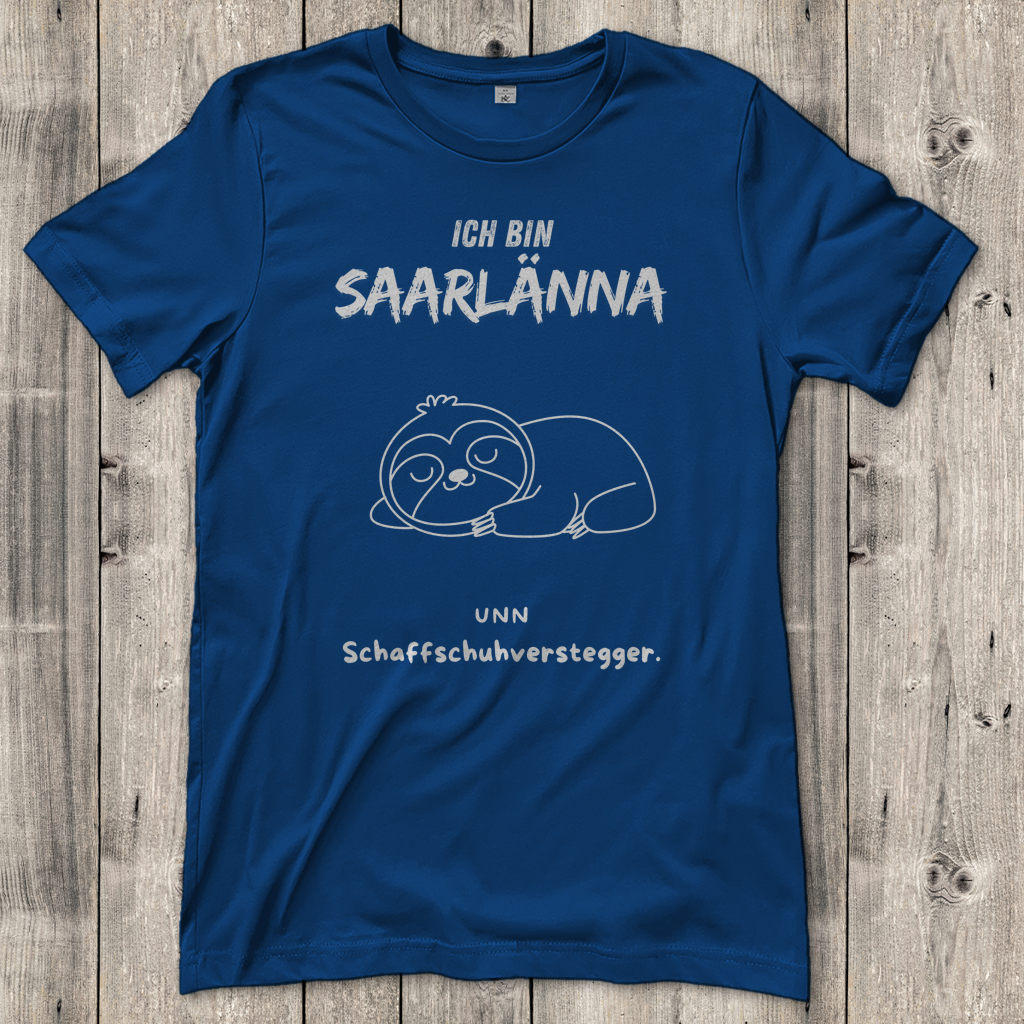 Damen T-Shirt mit Motiv: Ich bin Saarlänna - Schaffschuhverstegger.