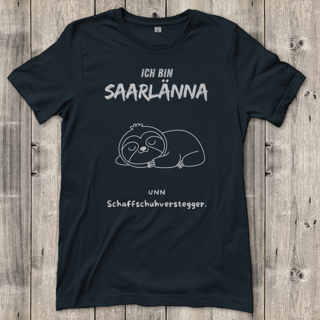 Damen T-Shirt mit Motiv: Ich bin Saarlänna - Schaffschuhverstegger.